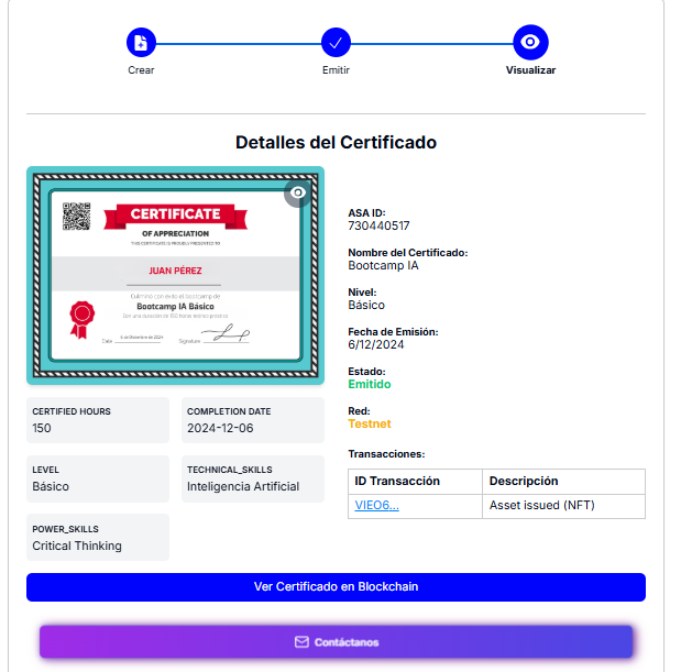 Transacción Algorand